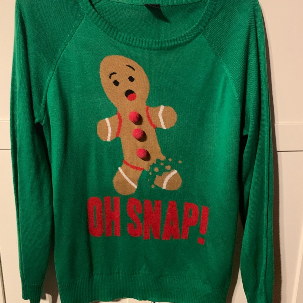 Ugly Christmas sweater “oh snap”